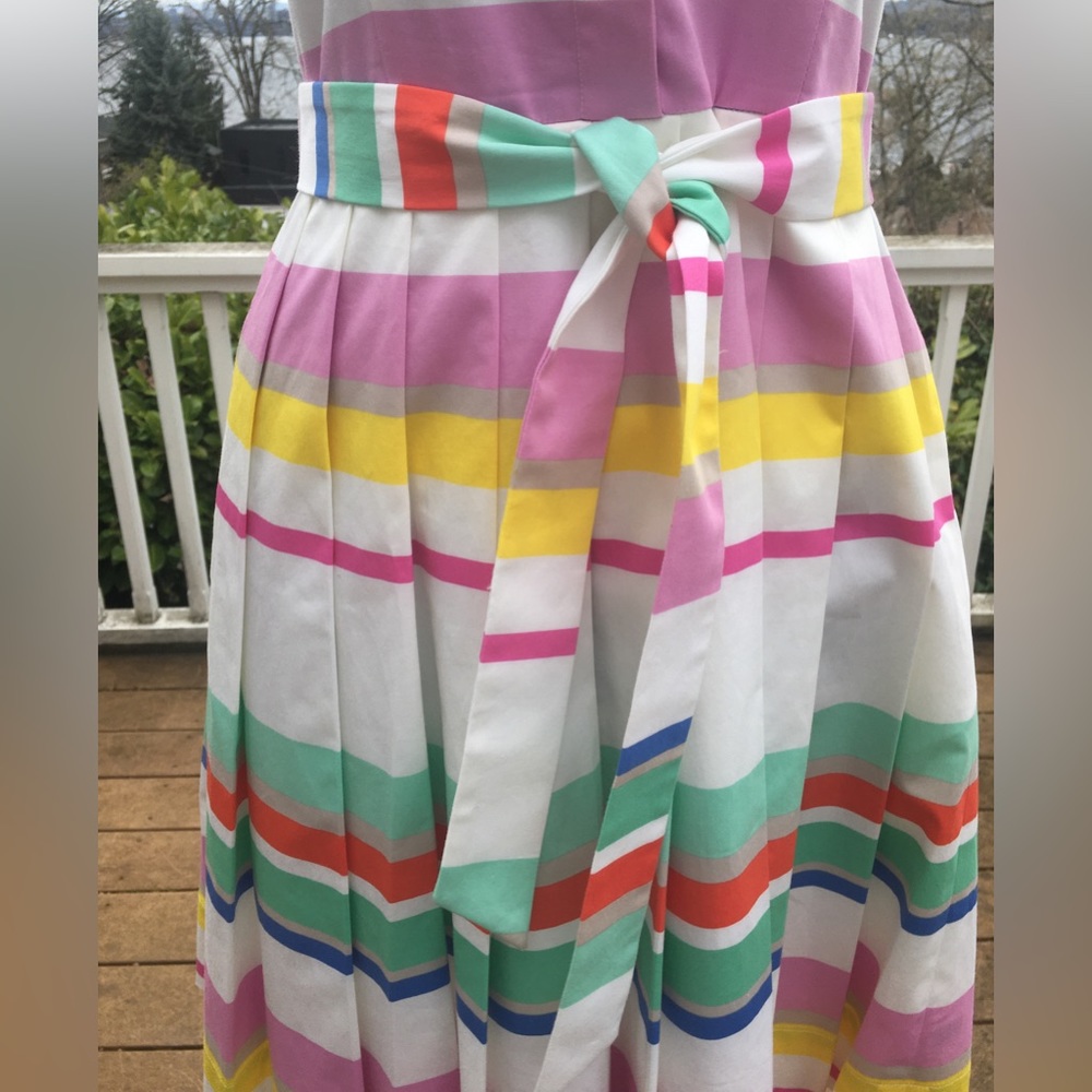 KATE SPADE Sweet Candy Stripes Pleated Dress - Size 4 - Retails for $398. - Picture 9 of 17